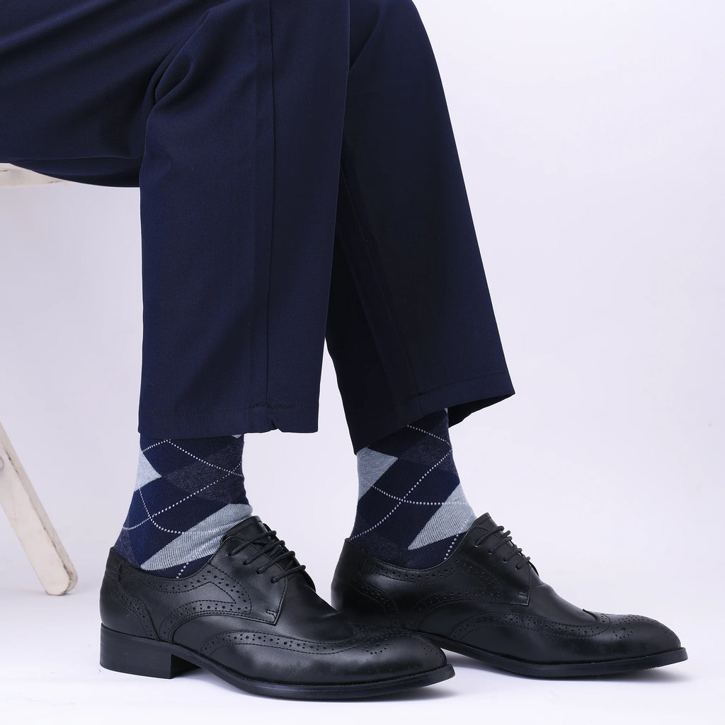 Men’s Argyle Cotton Crew Dress Socks Set