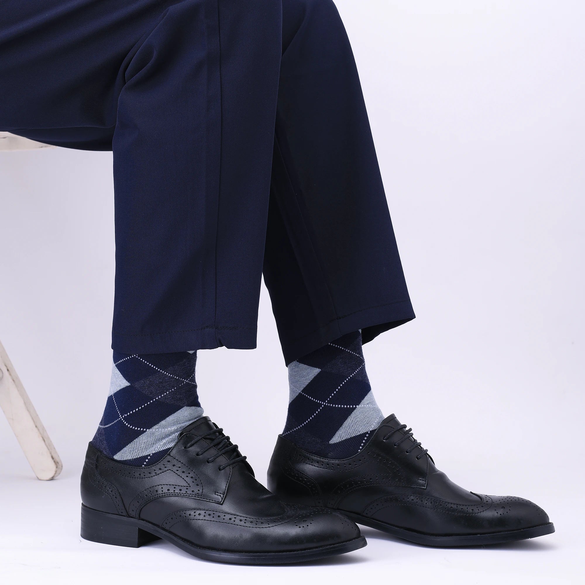 Men’s Argyle Cotton Crew Dress Socks Set