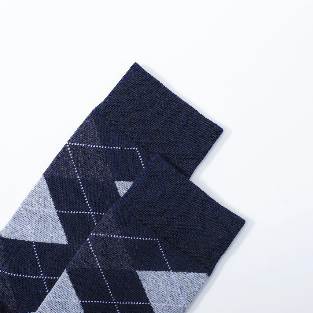 Men’s Argyle Cotton Crew Dress Socks Set