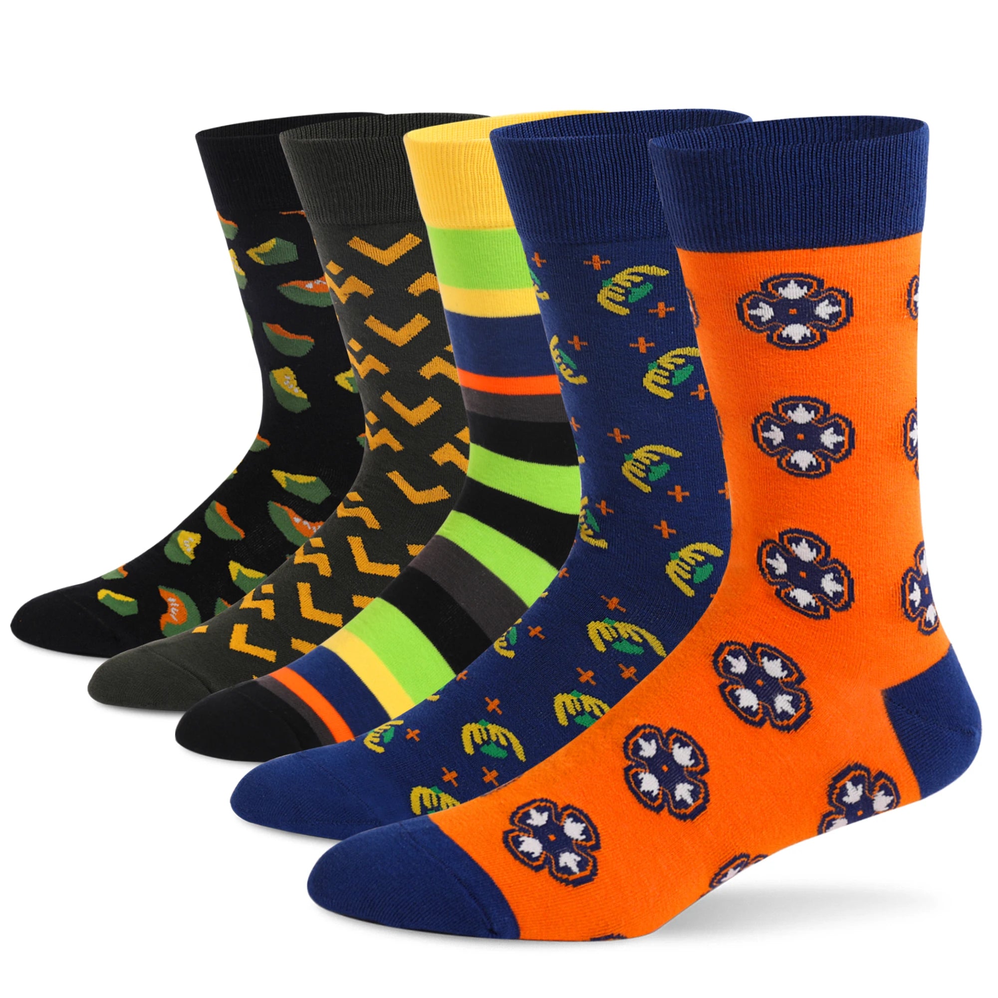 Men’s Argyle Cotton Crew Dress Socks Set