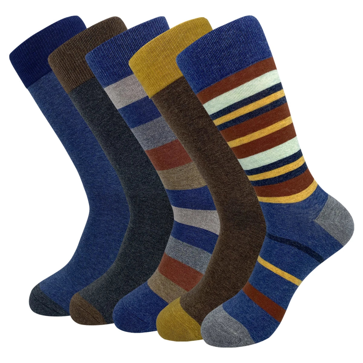 Men’s Argyle Cotton Crew Dress Socks Set