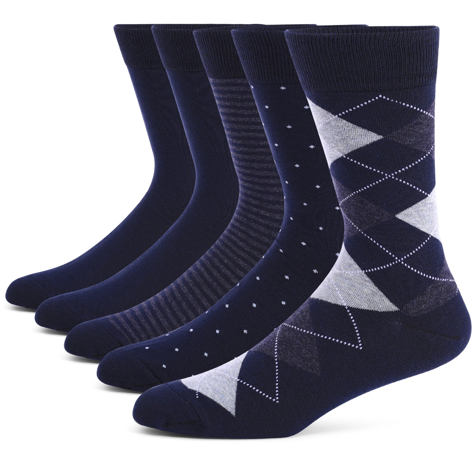 Men’s Argyle Cotton Crew Dress Socks Set