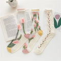 Ultra Thin Tulip Transparent Fairy Style Socks