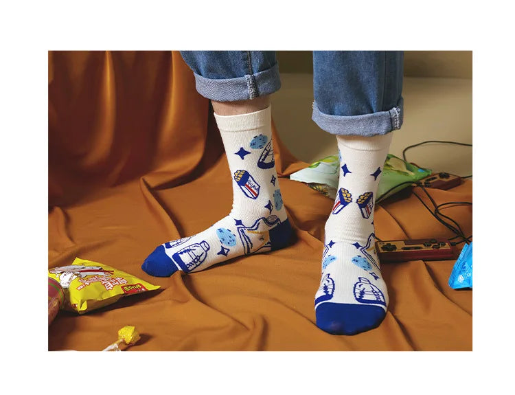 Colorful Graffiti Harajuku Flower Socks Set