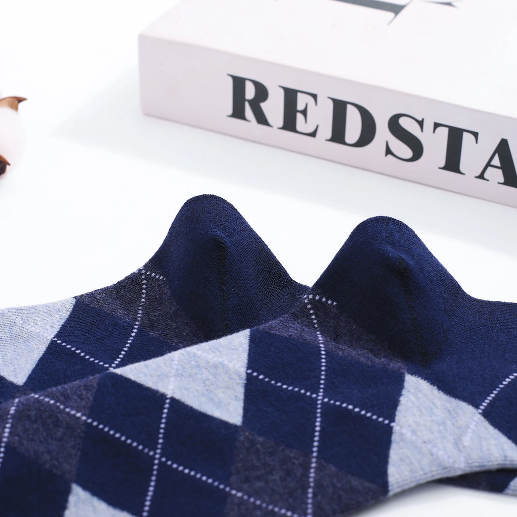 Men’s Argyle Cotton Crew Dress Socks Set