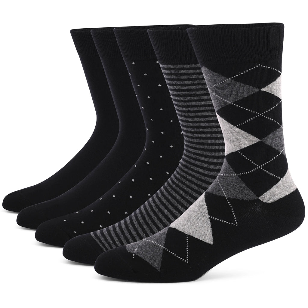 Men’s Argyle Cotton Crew Dress Socks Set