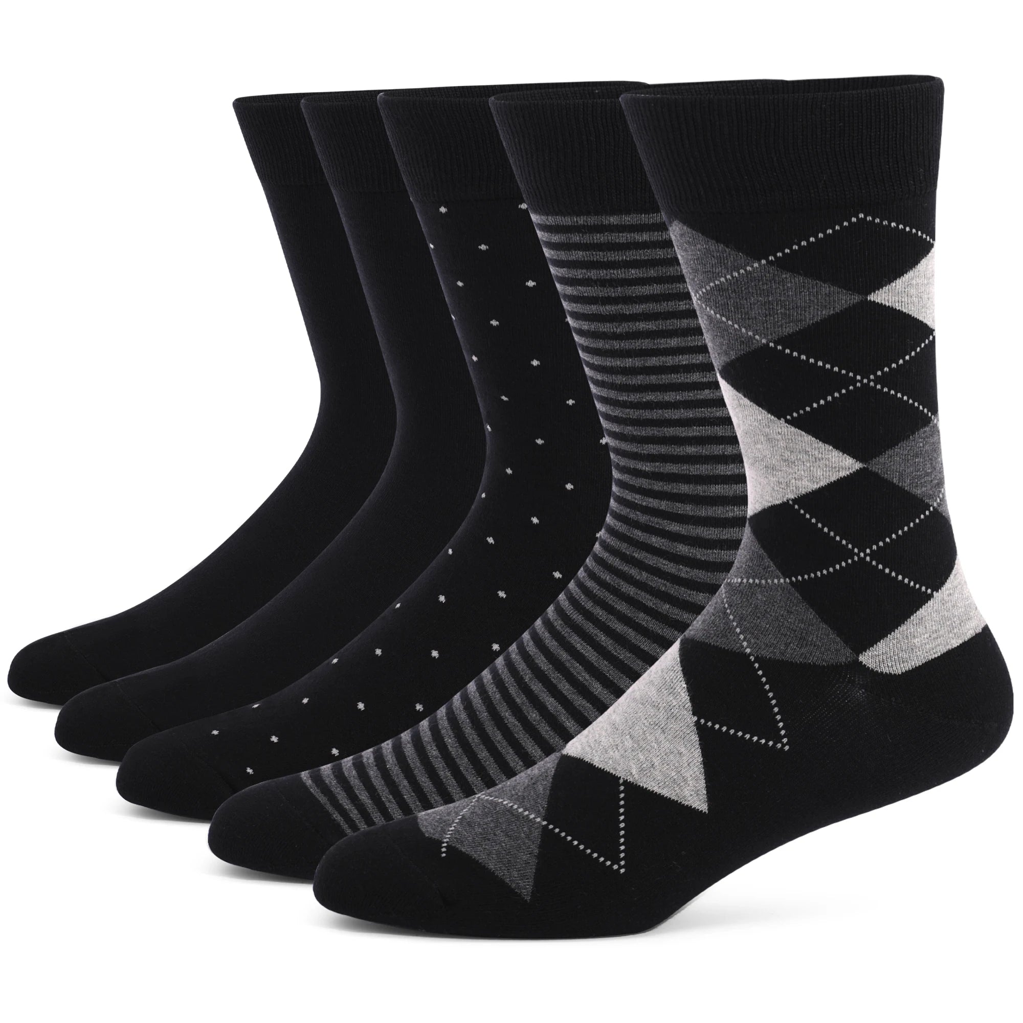 Men’s Argyle Cotton Crew Dress Socks Set