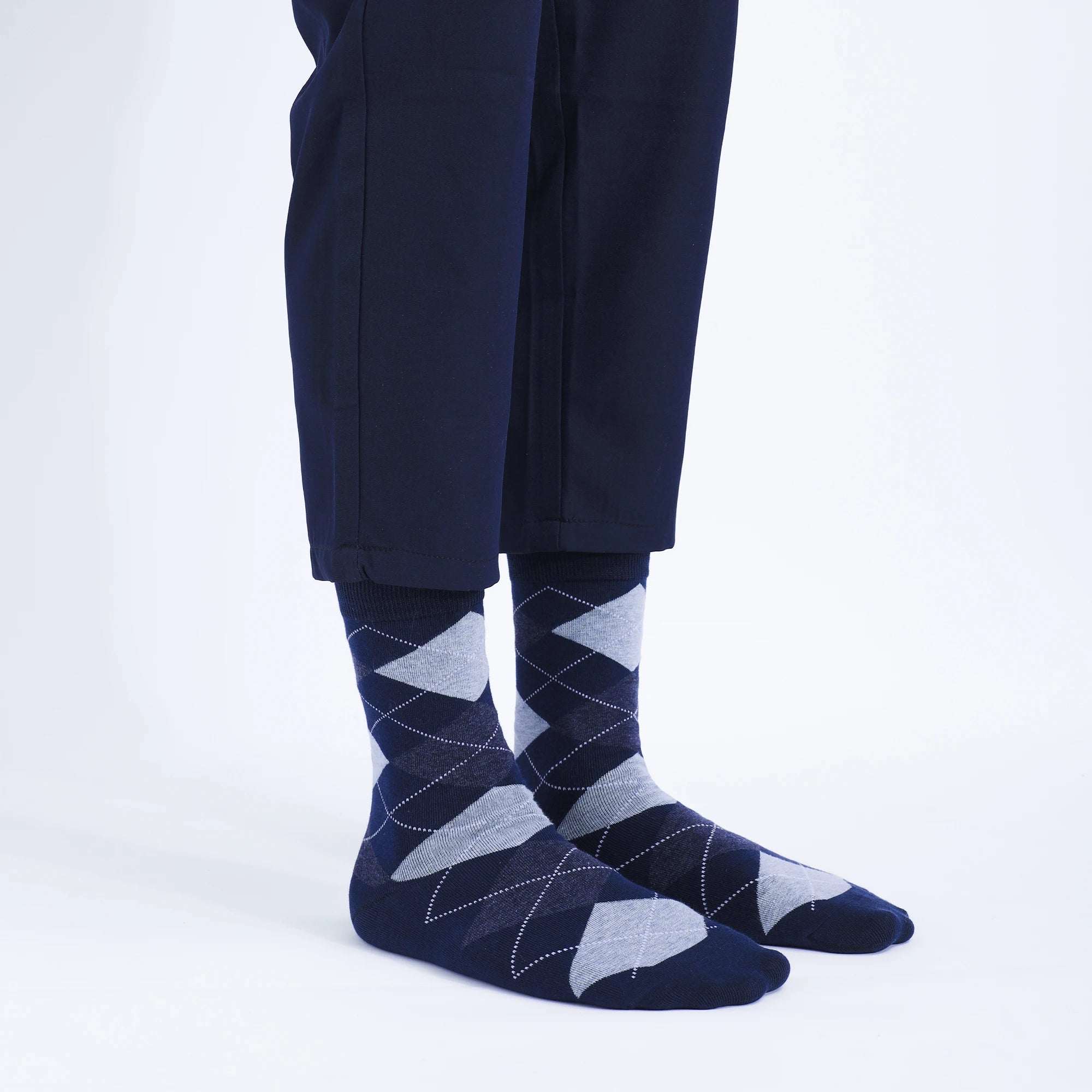 Men’s Argyle Cotton Crew Dress Socks Set