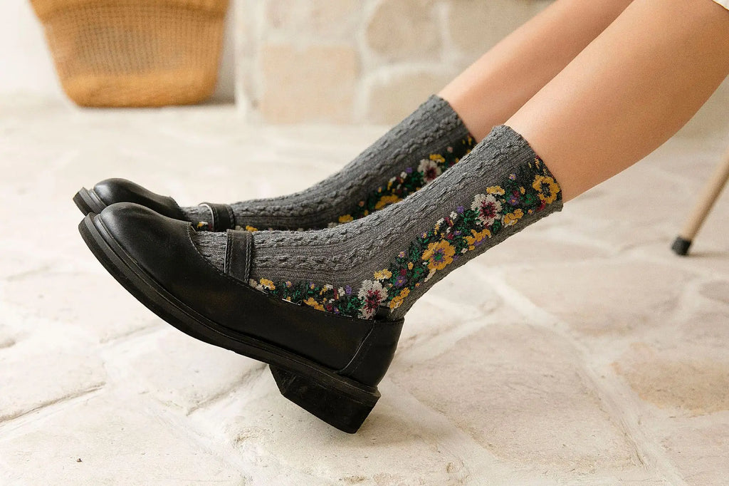 Colorful Graffiti Harajuku Flower Socks Set