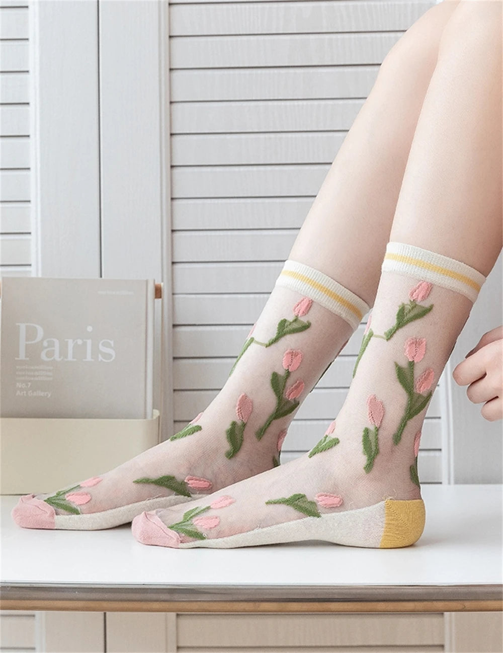 Ultra Thin Tulip Transparent Fairy Style Socks