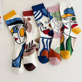 Colorful Graffiti Harajuku Flower Socks Set