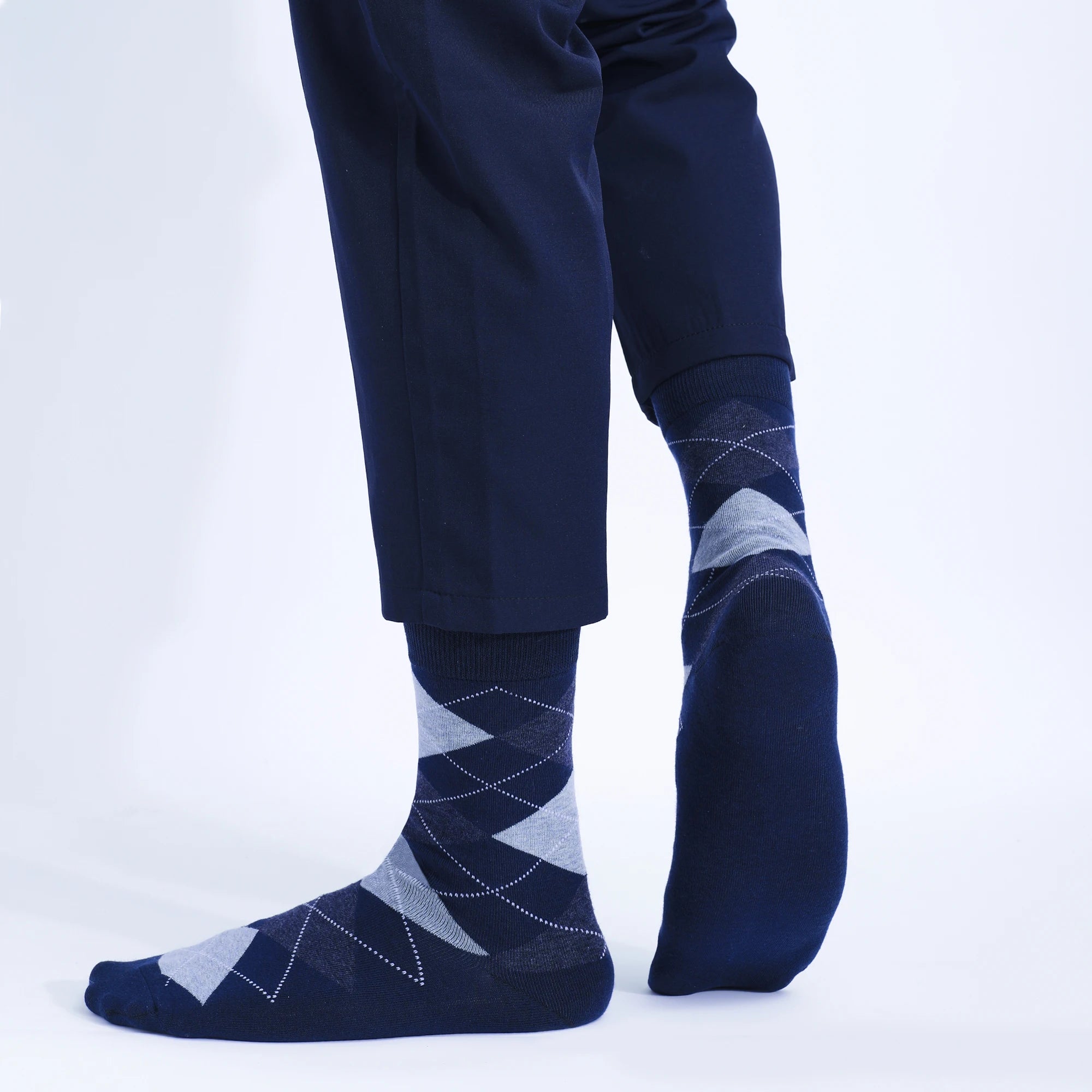 Men’s Argyle Cotton Crew Dress Socks Set