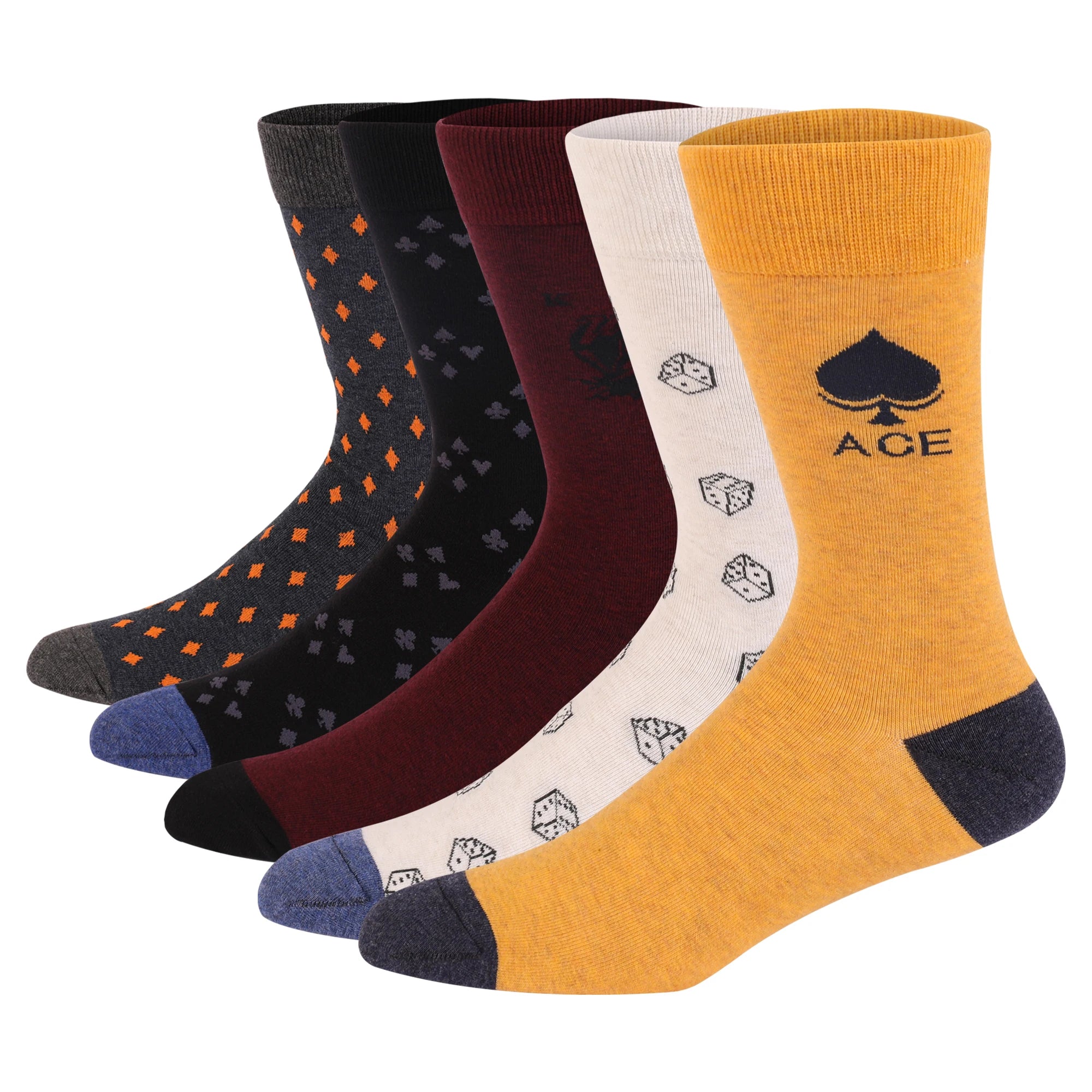 Men’s Argyle Cotton Crew Dress Socks Set